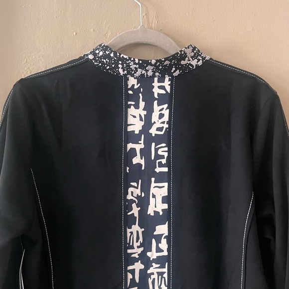 🏷️🆕🎉 totw • black & white soft suede abstract statement jacket - Picture 11 of 16